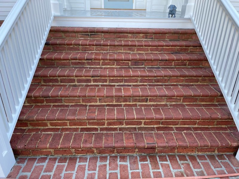 Updated front entry stairs