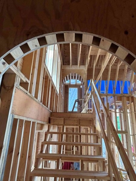 Arched Stairwell to Tower