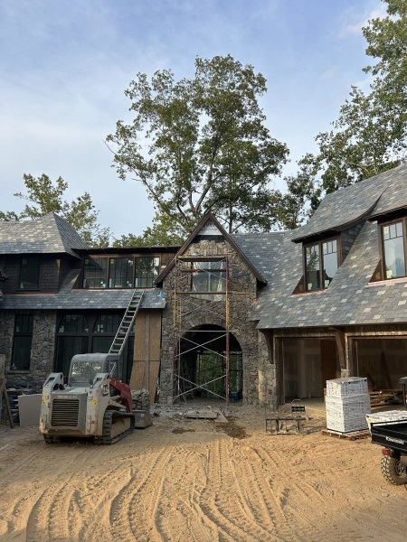 Porte-Cochere-Stone Work 