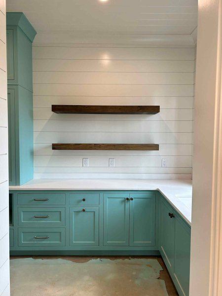 Floating Shelves in Scullery
