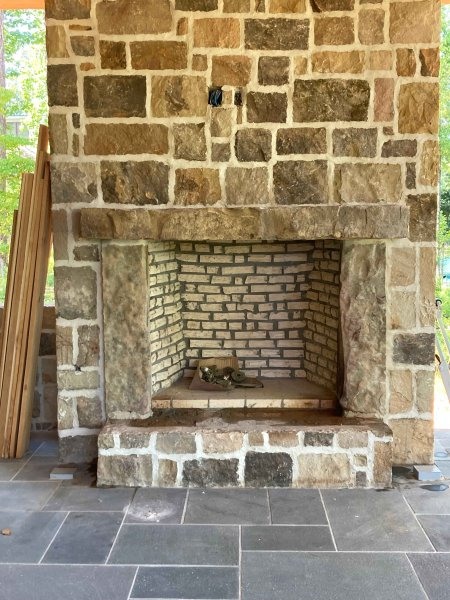Porch Fireplace