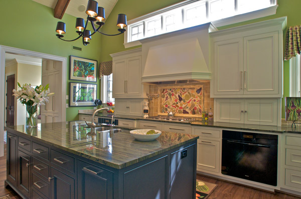 New Custom Luxury Home Greenville SC Hand-made custom tile cooktop backsplash