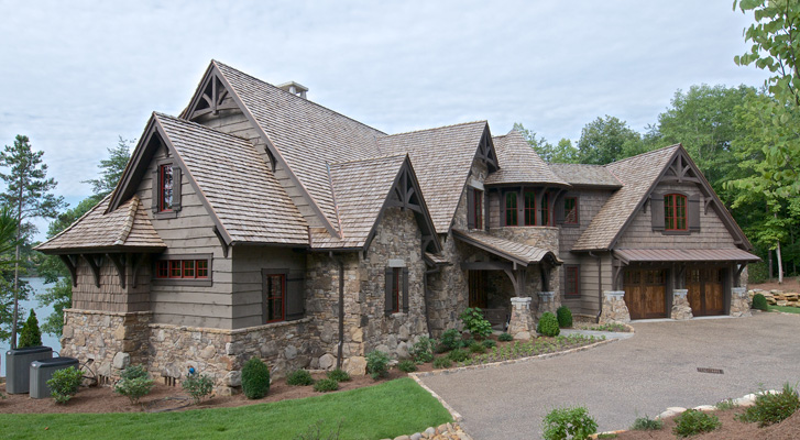 Reserve Lake Keowee New Custom Home Front Elevation - Drive