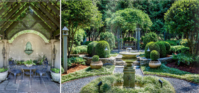 Greenville SC home by Carver Group luxury homebuilder extensive garden landscape