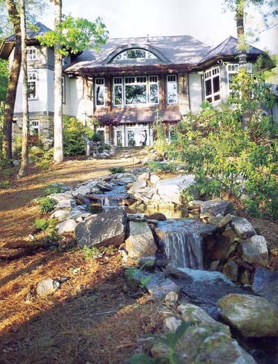 side of house with large windows and wonderful views