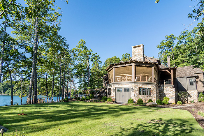 The Cliffs at Keowee Falls South New Lakefront Home Lake View, Bronze Screened Wire Porch