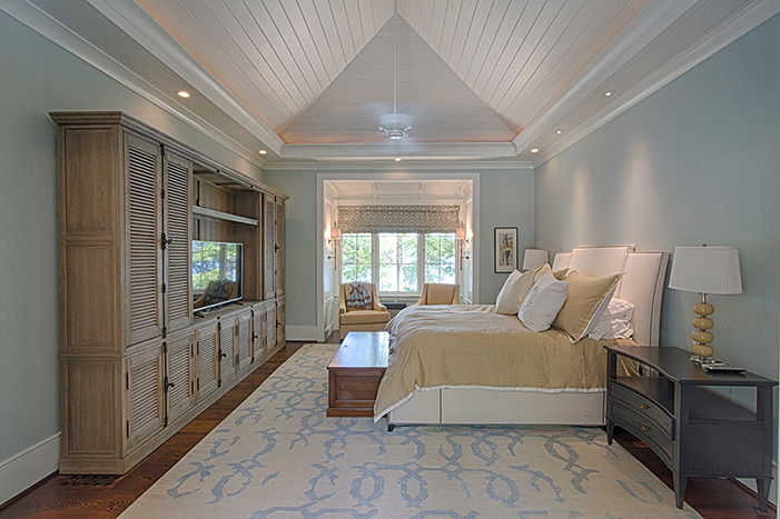 The Cliffs at Keowee Falls South New Lakefront HomeMaster Bedroom Vaulted Wood Ceiling