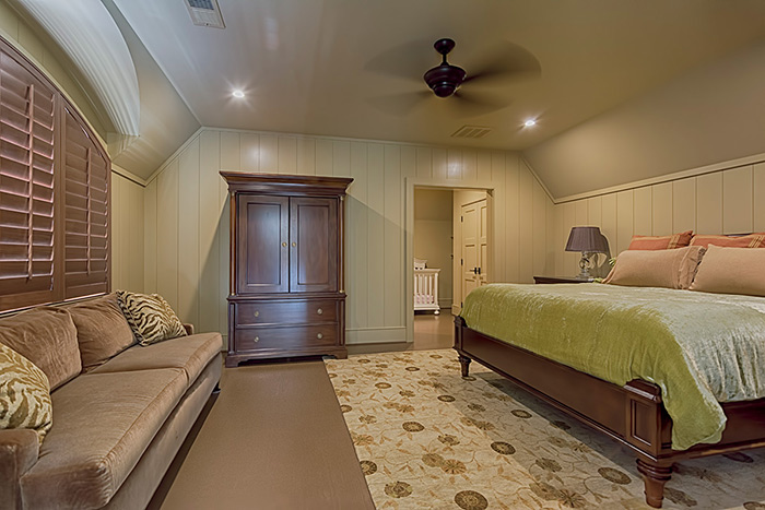 The Cliffs at Keowee Falls South New Lakefront Home Painted Wood Floors In Guest Bedroom