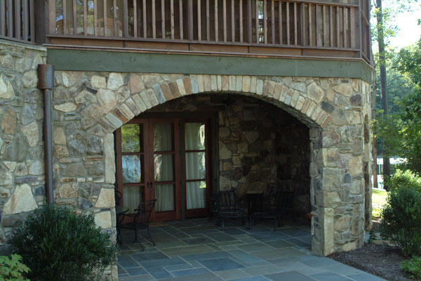 The Cliffs at Keowee Vineyards Custom Luxury Vacation Home Lower Level Entry