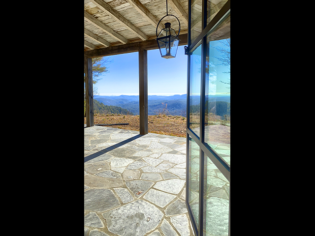 Highlands NC New Custom Home Lake View, Bronze Screened Wire Porch